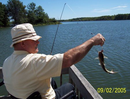Photo of George Braden fishing
